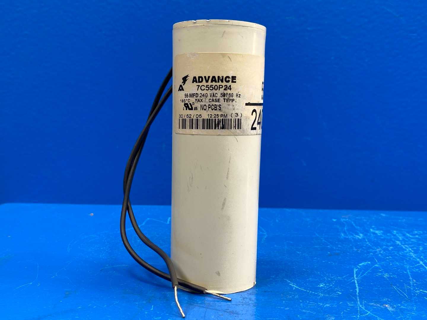 Advance 7C550P24 Capacitor 240Vac, 50/60Hz, 55FMD 