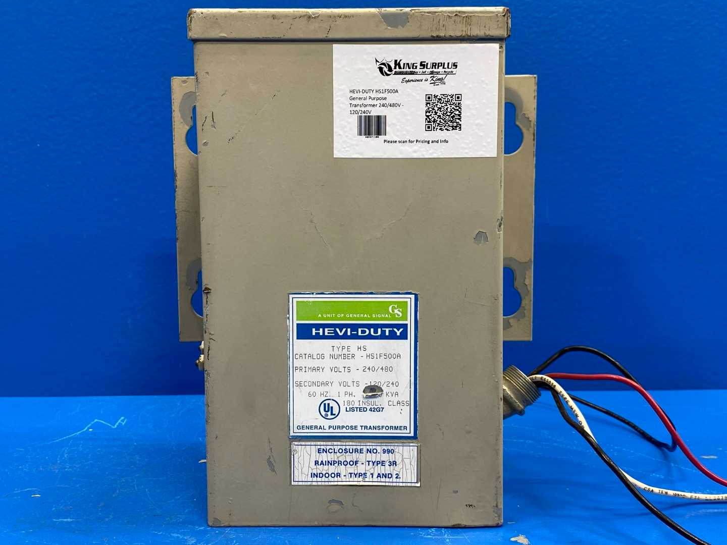 HEVI-DUTY HS1F500A General Purpose Transformer 240/480V - 120/240V