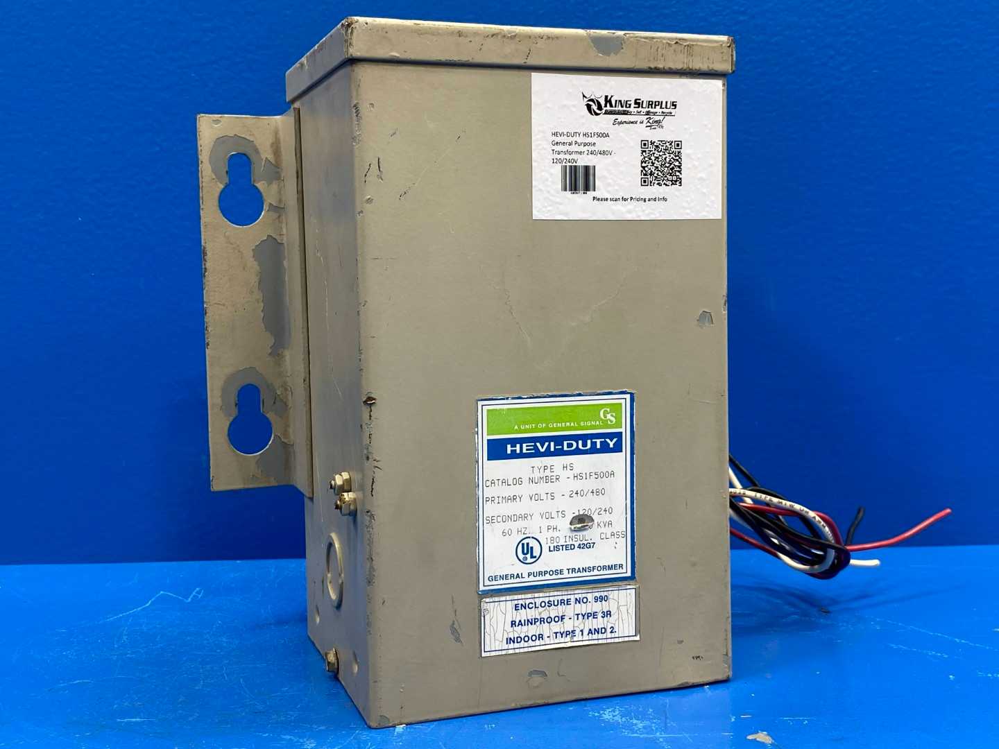 HEVI-DUTY HS1F500A General Purpose Transformer 240/480V - 120/240V