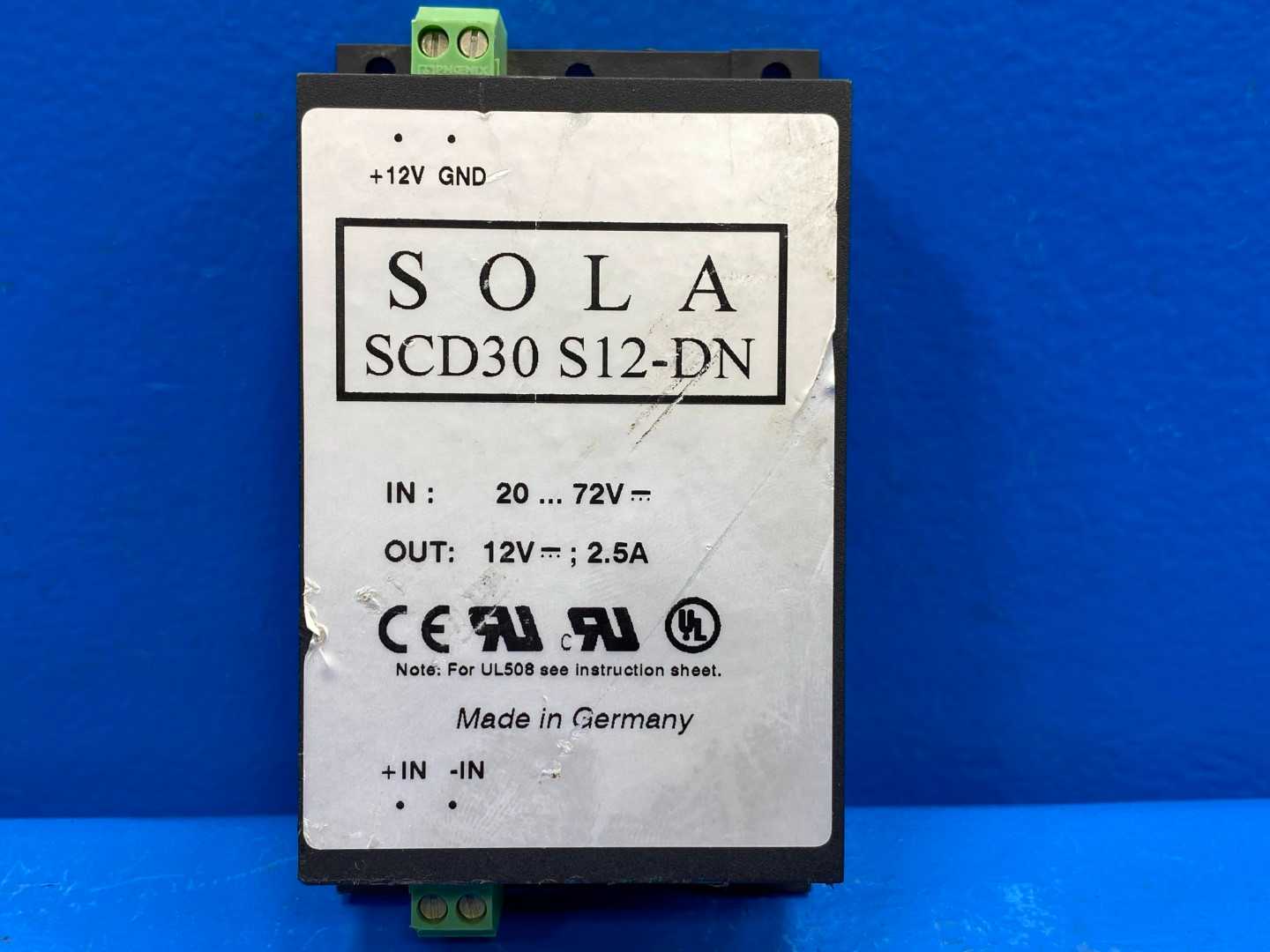 SOLA Industrial Converter SCD30 S12-DN Rail/Chassis 20-72V