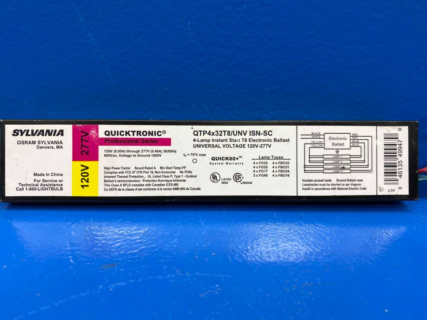 Sylvania Quicktronic QTpx32T8/UNV ISN- SC Ballast 120V-277V