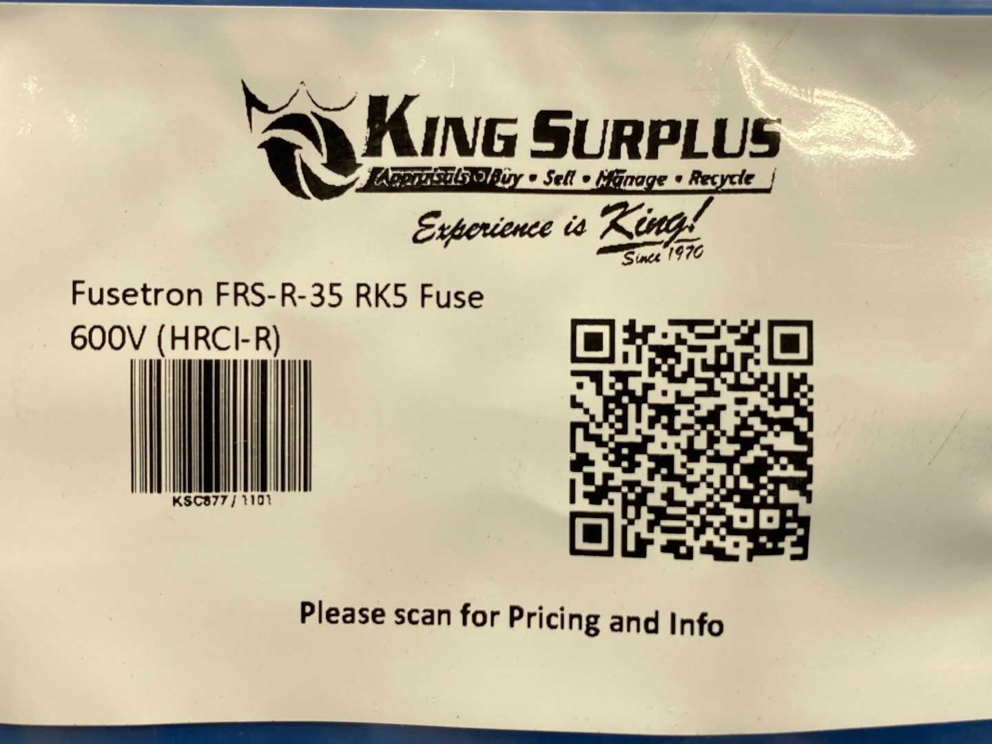 Fusetron FRS-R-35 RK5 Fuse 600V (HRCI-R)