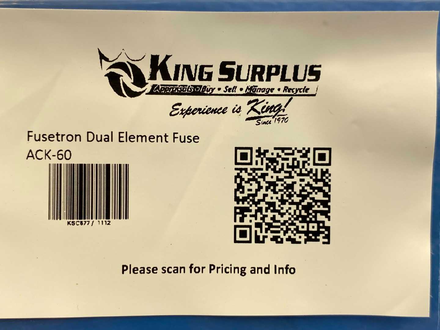 Fusetron Dual Element Fuse ACK-60