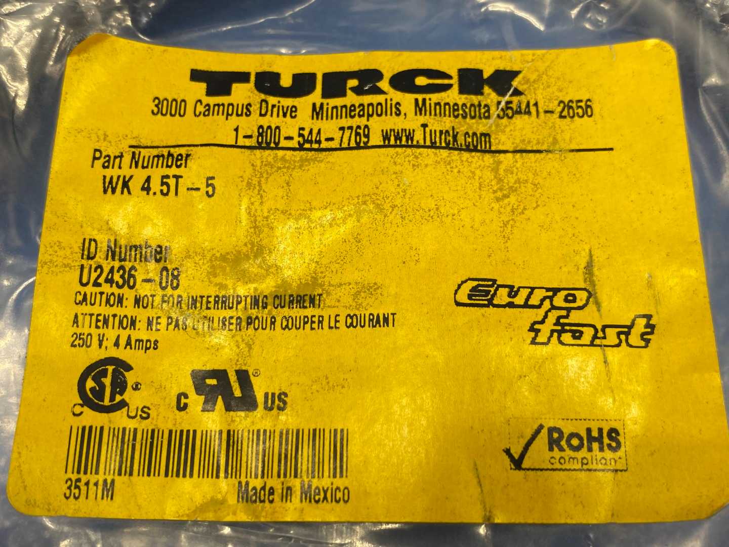 Turck Cable Sensor, FRID SYSTEM CONNECTION  (SPR2)