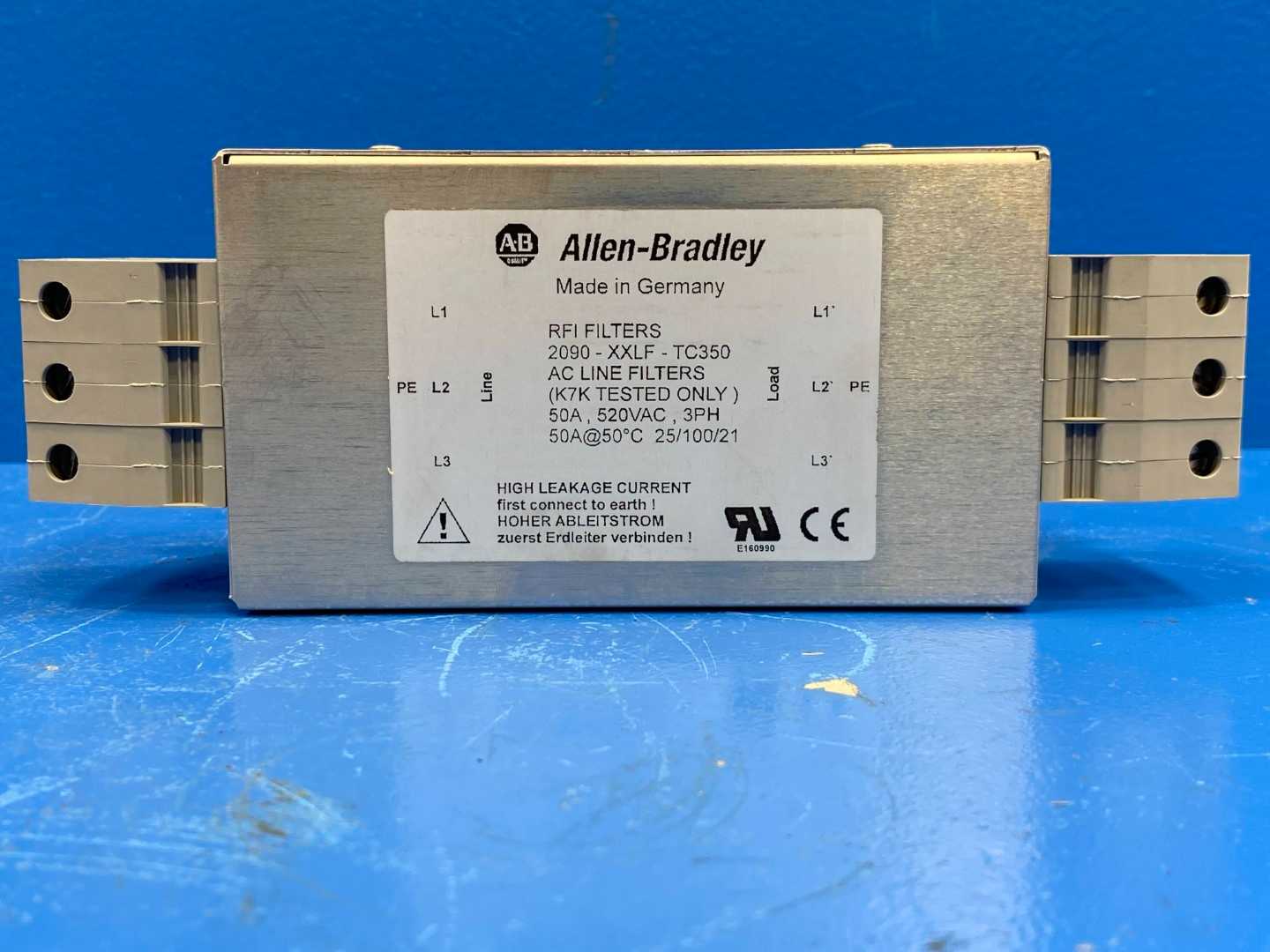 Allen-Bradley RFI/AC Line Filters 2090-XXLF-TC350 50A 520V 3Ph