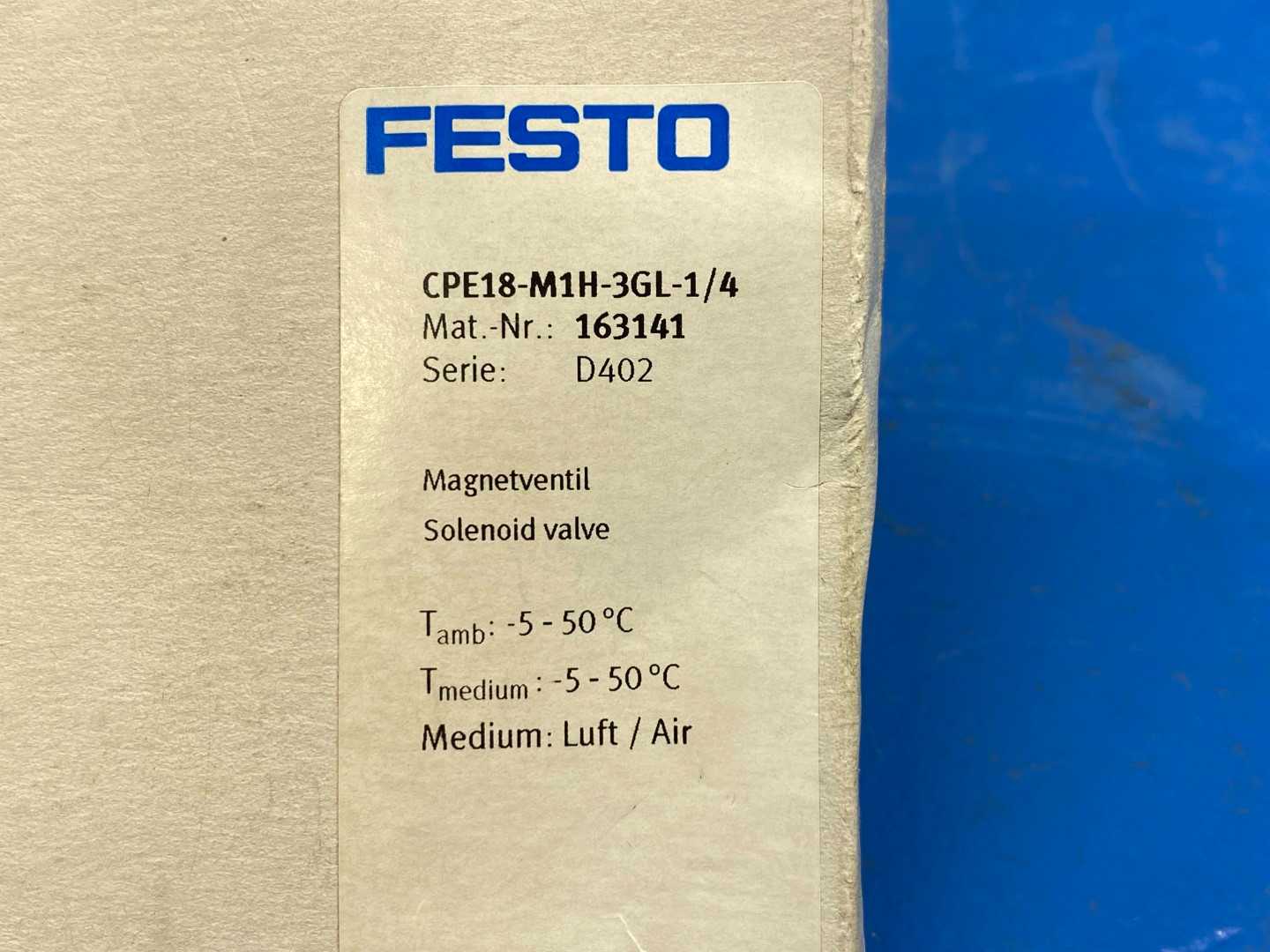 FESTO 161341 Magnetventil (Air) Solenoid Valve CPE18-M1H-3GL-1/4