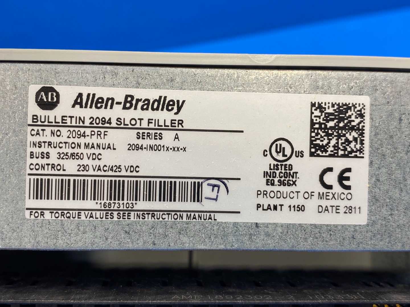 Allen-Bradley Kinetix 6000 Bulletin 2094 Slot Filter
