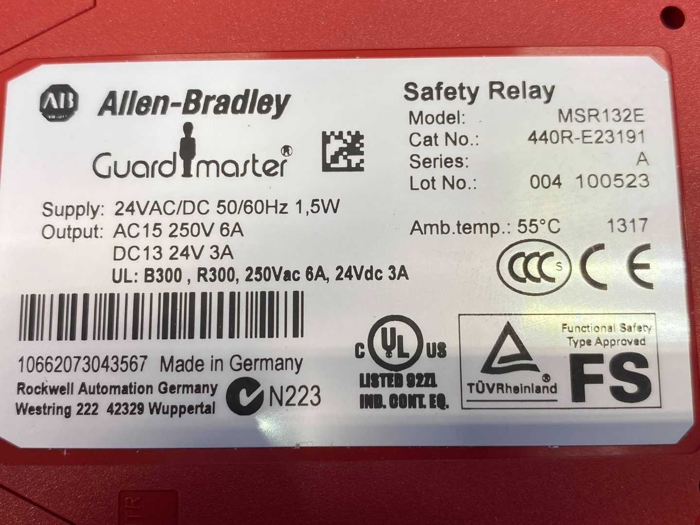 Allen-Bradley Safety Relay MSR132E