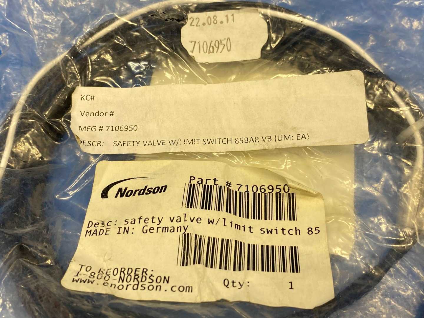 Nordson Safety Valve with Limit Switch 7106950 80273118