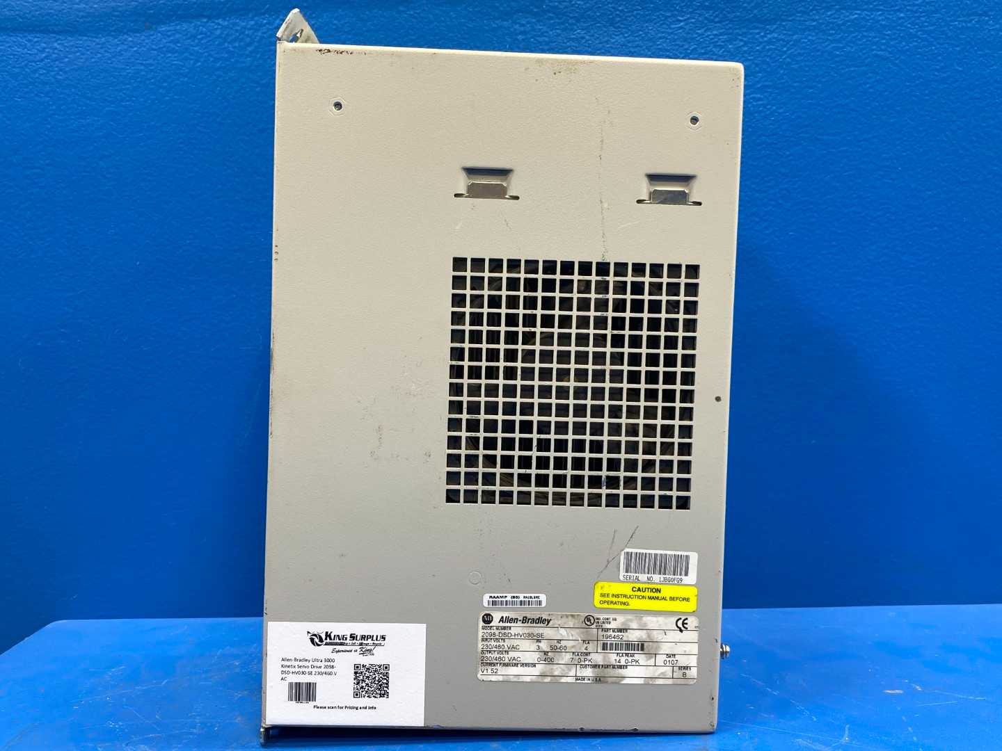 Allen-Bradley Ultra 3000 Kinetix Servo Drive 2098-DSD-HV030-SE 230/460 V AC