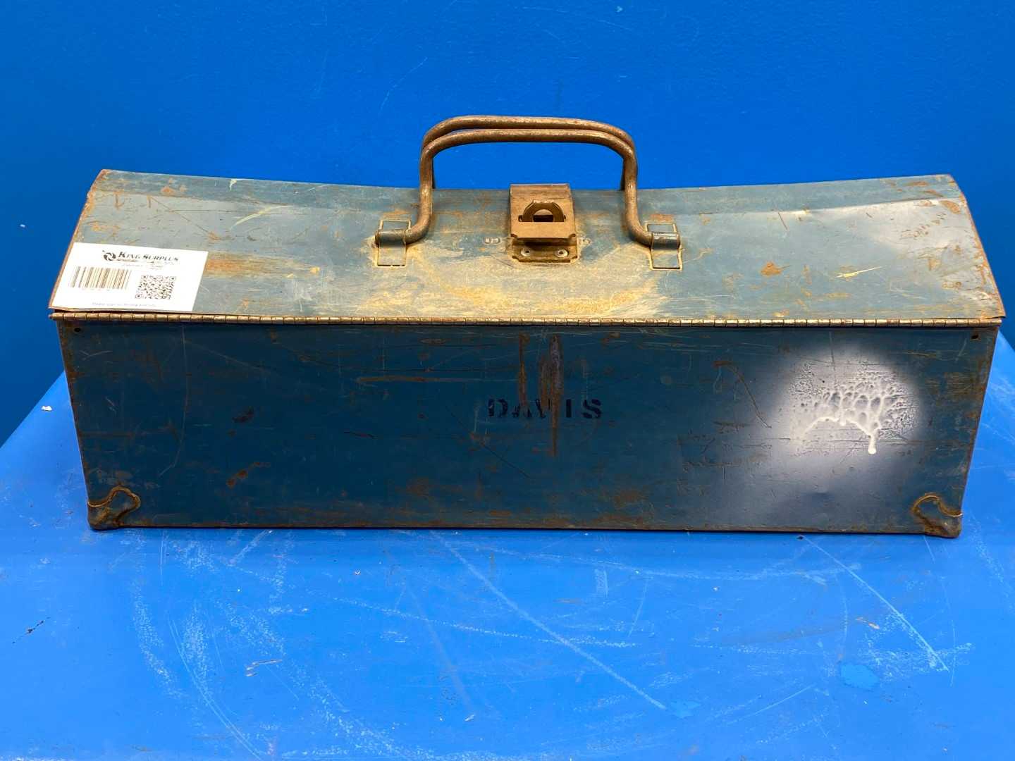 Small Blue mechanics tool box metal