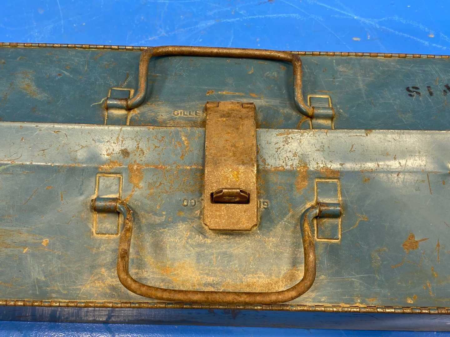 Small Blue mechanics tool box metal