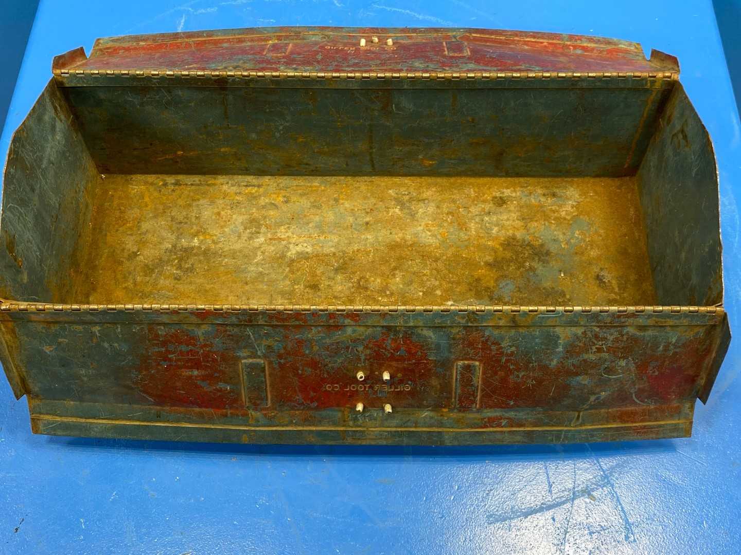 Small Blue mechanics tool box metal