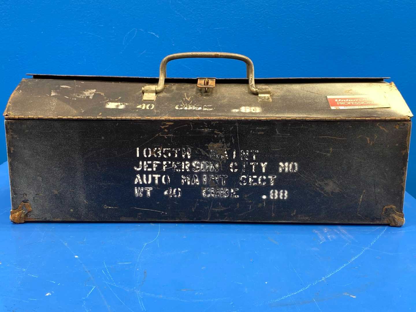 Small Black/Blue Metal Toolbox