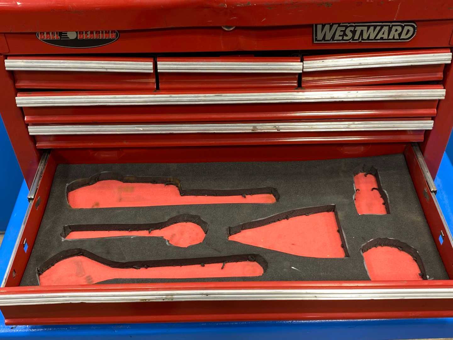 Westward Large Red Toolbox (The top is locked)