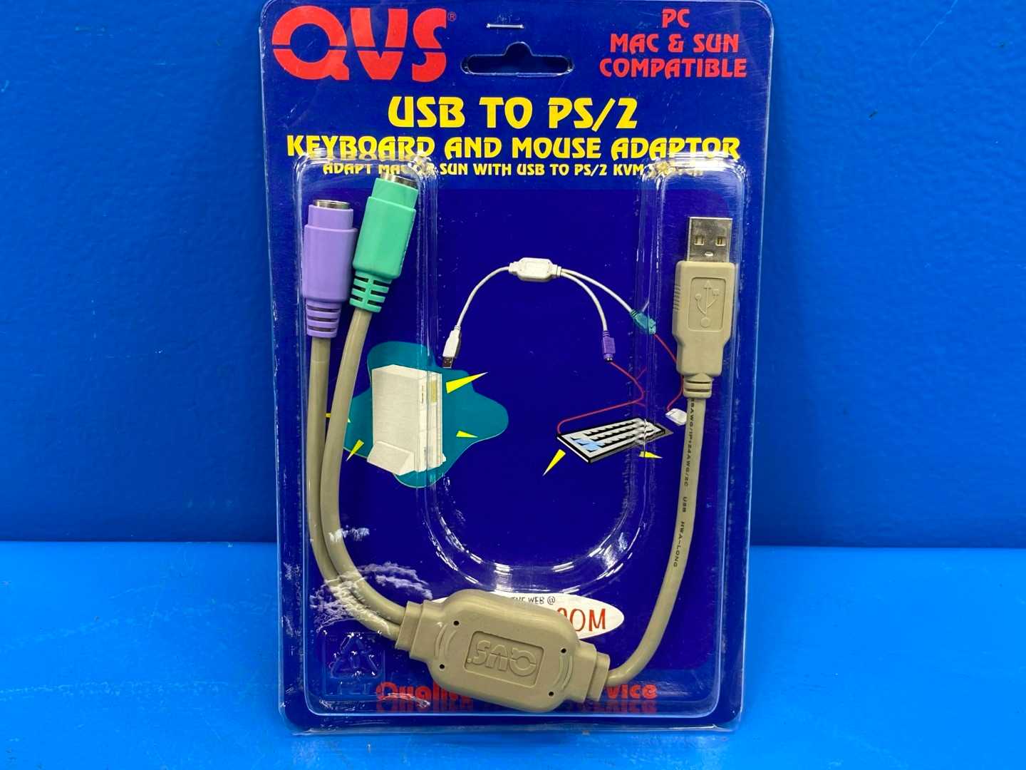 QVS Usb to PS/2 Keyboard and Mouse Adapter