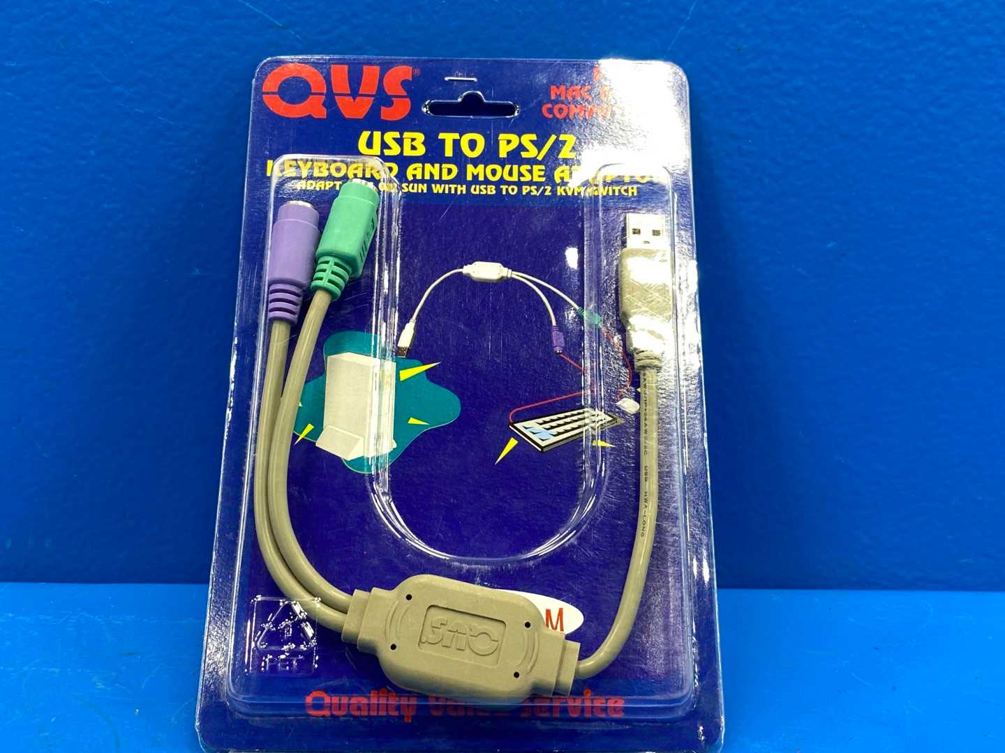 QVS Usb to PS/2 Keyboard and Mouse Adapter