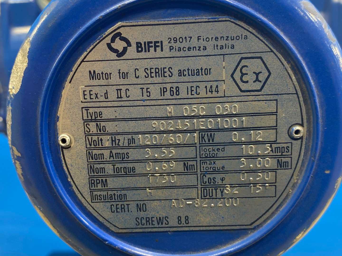 2 1/16" High Pressure FLOW VALVE API 5000 CWP R24 B-724 w BIFFI ACTUATORs M 05C 