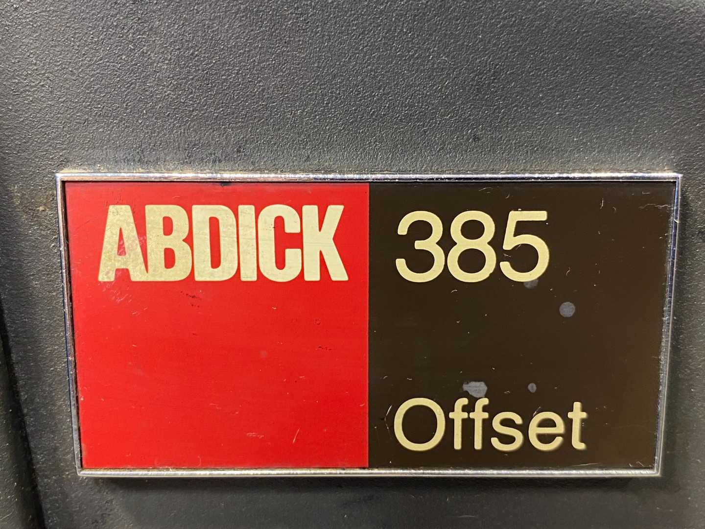 Abdick 385 Offset Printing Press 