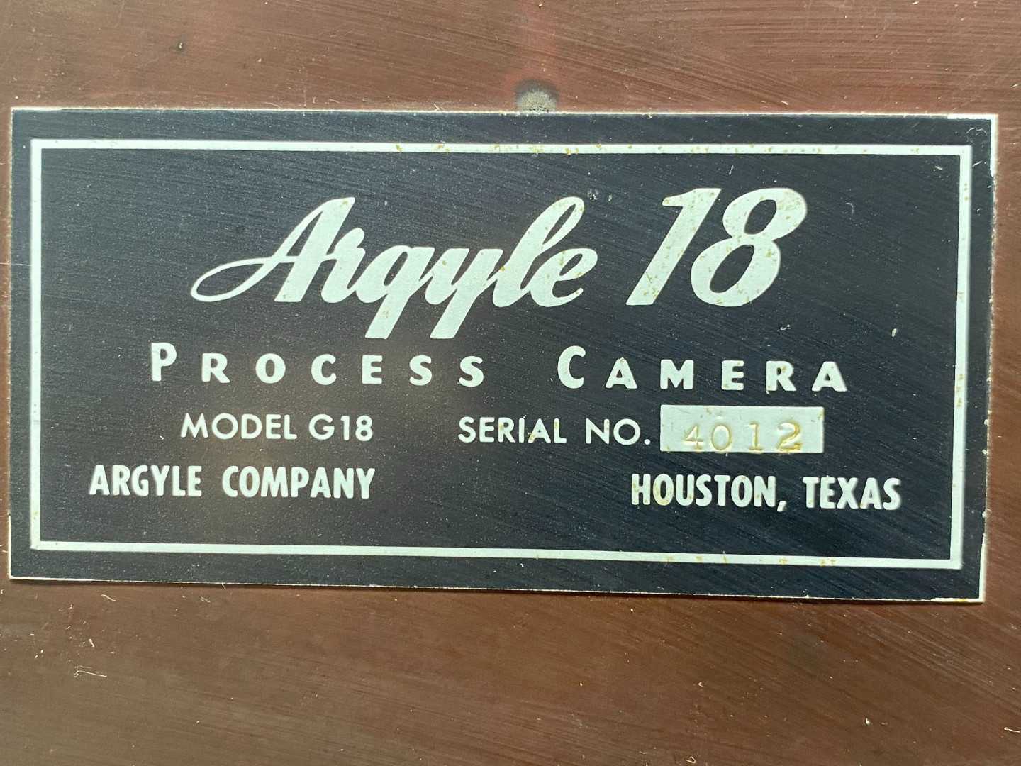 Antique Argyle Timer Model IT 3M  18 Process Camera 