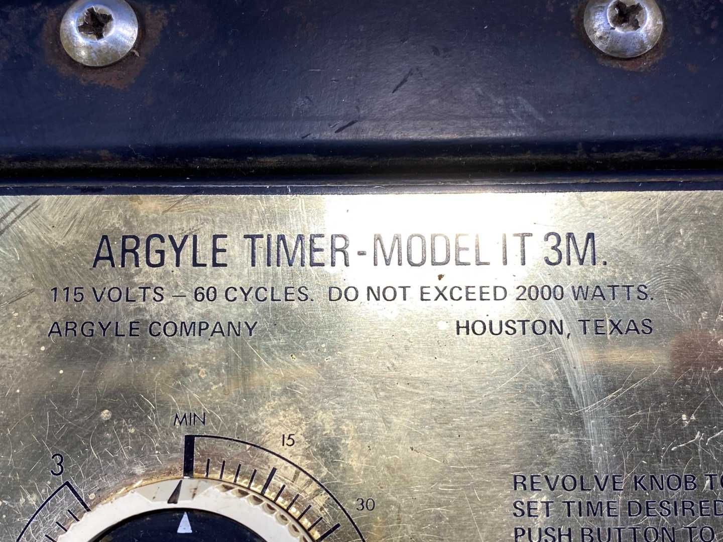 Antique Argyle Timer Model IT 3M  18 Process Camera 