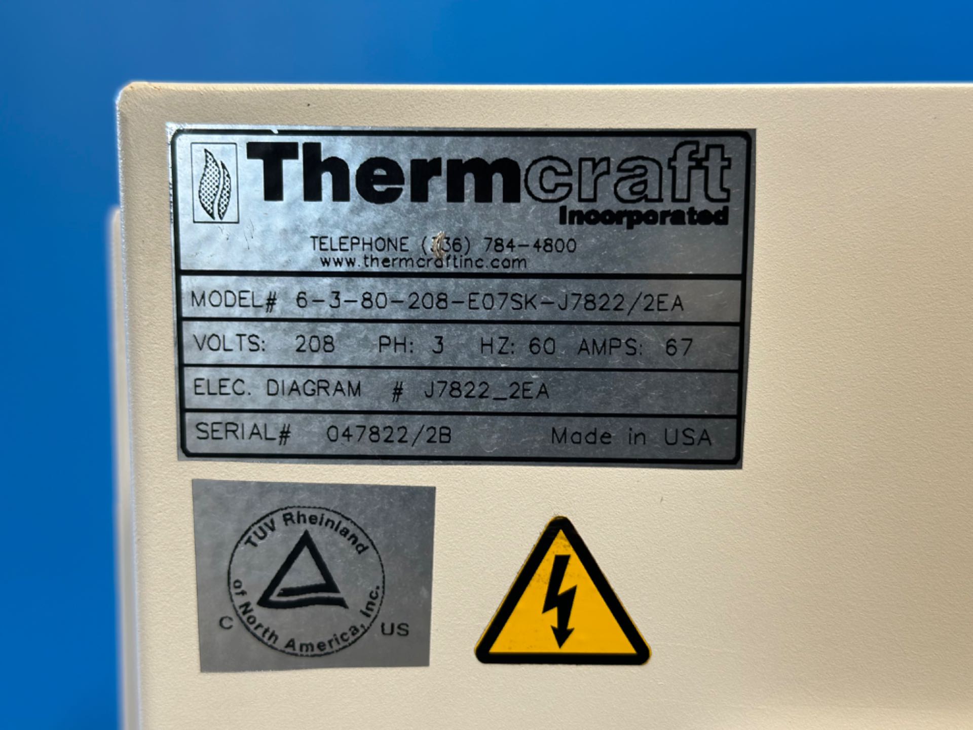 Thermcraft Split Tube Furnace TSP-5-0-72-6C-J7822/1A W/ control system 