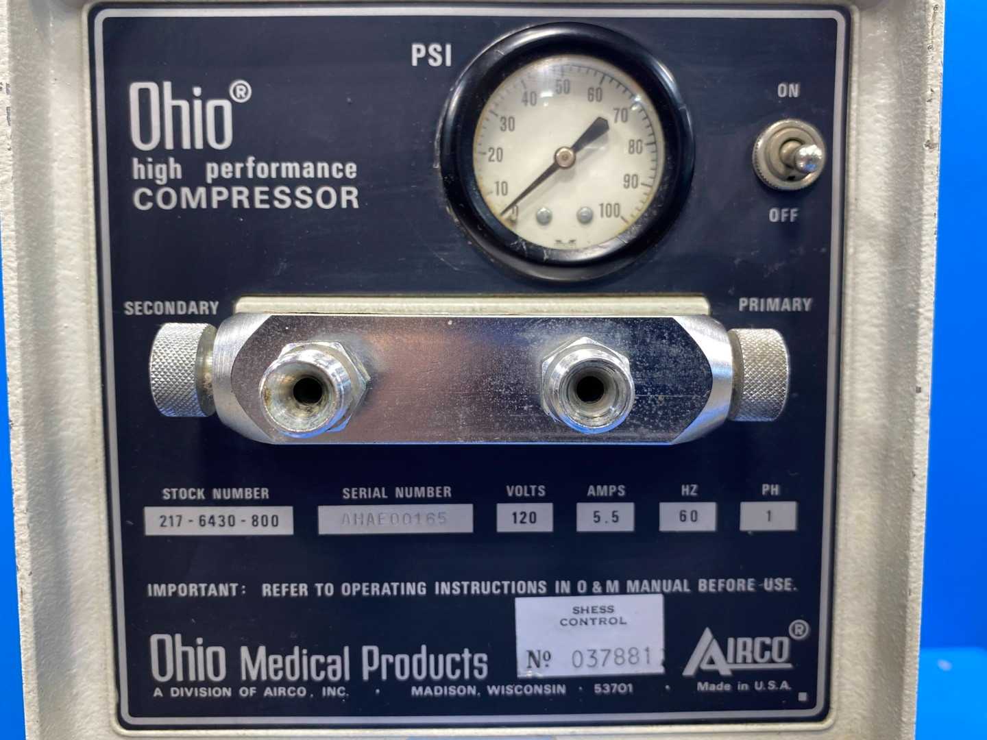 Airco - Ohio 217-6430-800  High Performance Compressor