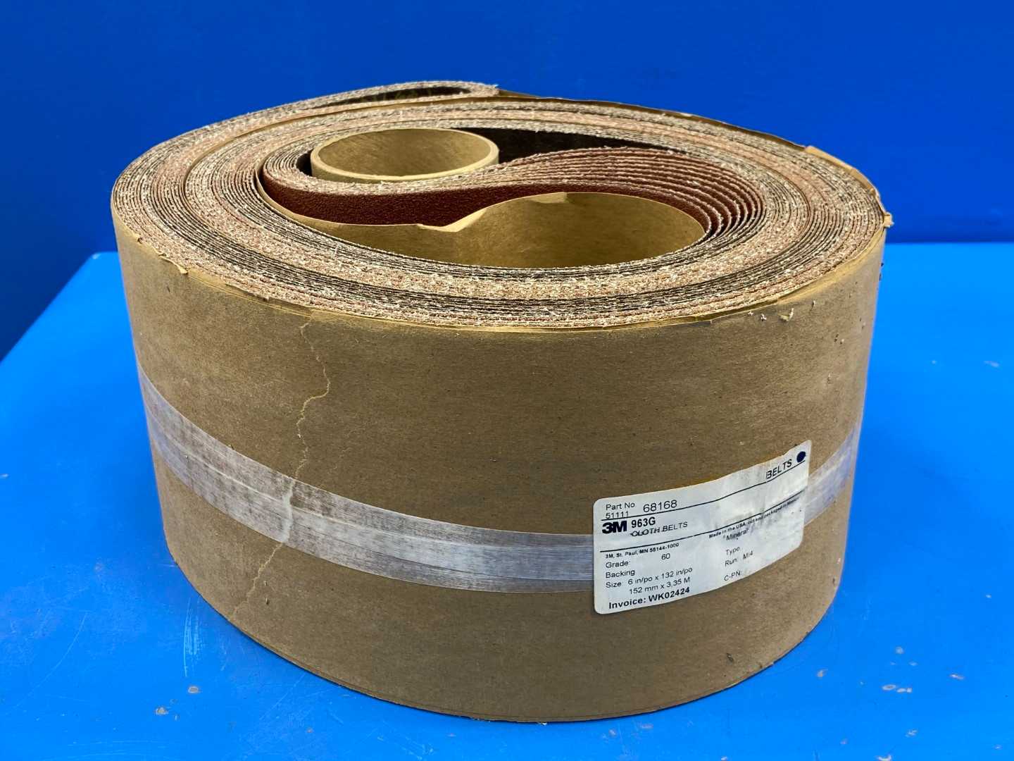 3M 963G Grade 60 Cloth Belts 6" x 132" (Bundle of 14) 