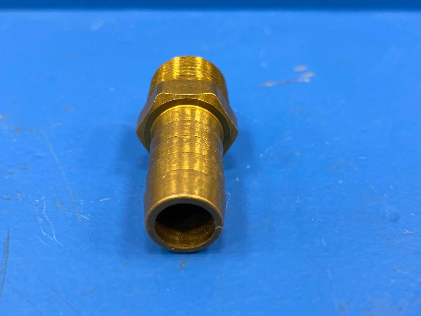 Brass Hose Barb 3/8" barb x 5/8" NPT Male Straight