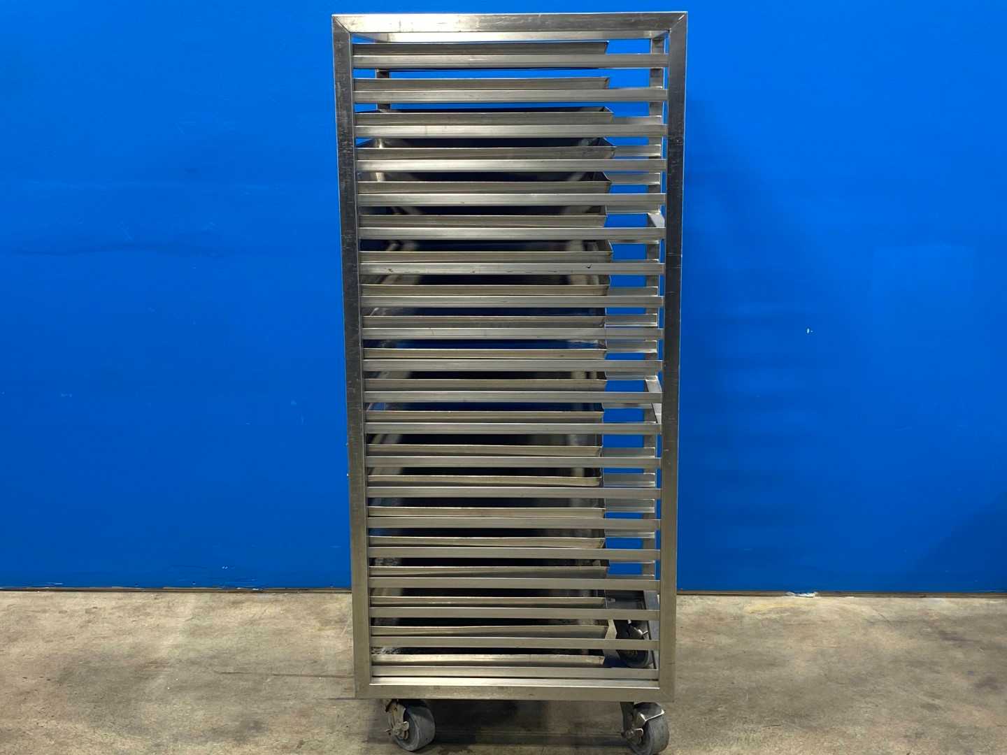 Commercial Restaurant Rack 20 Slots with 25x25x2 Stainless Steel Pans