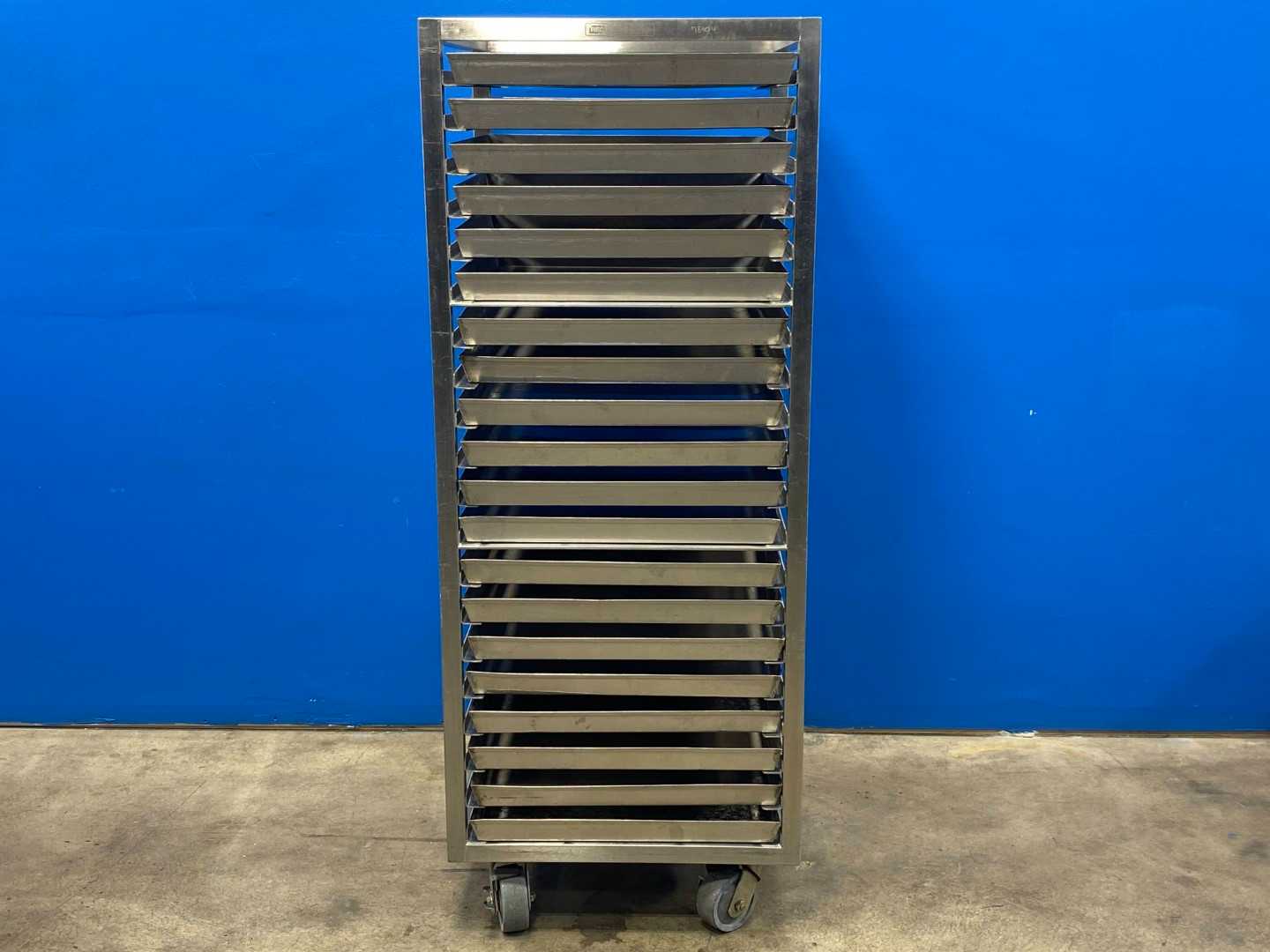 Commercial Restaurant Rack 20 Slots with 25x25x2 Stainless Steel Pans