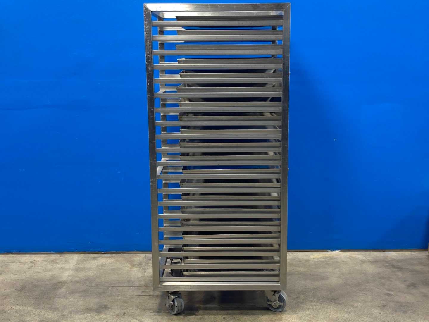 Commercial Restaurant Rack 20 Slots with 25x25x2 Stainless Steel Pans