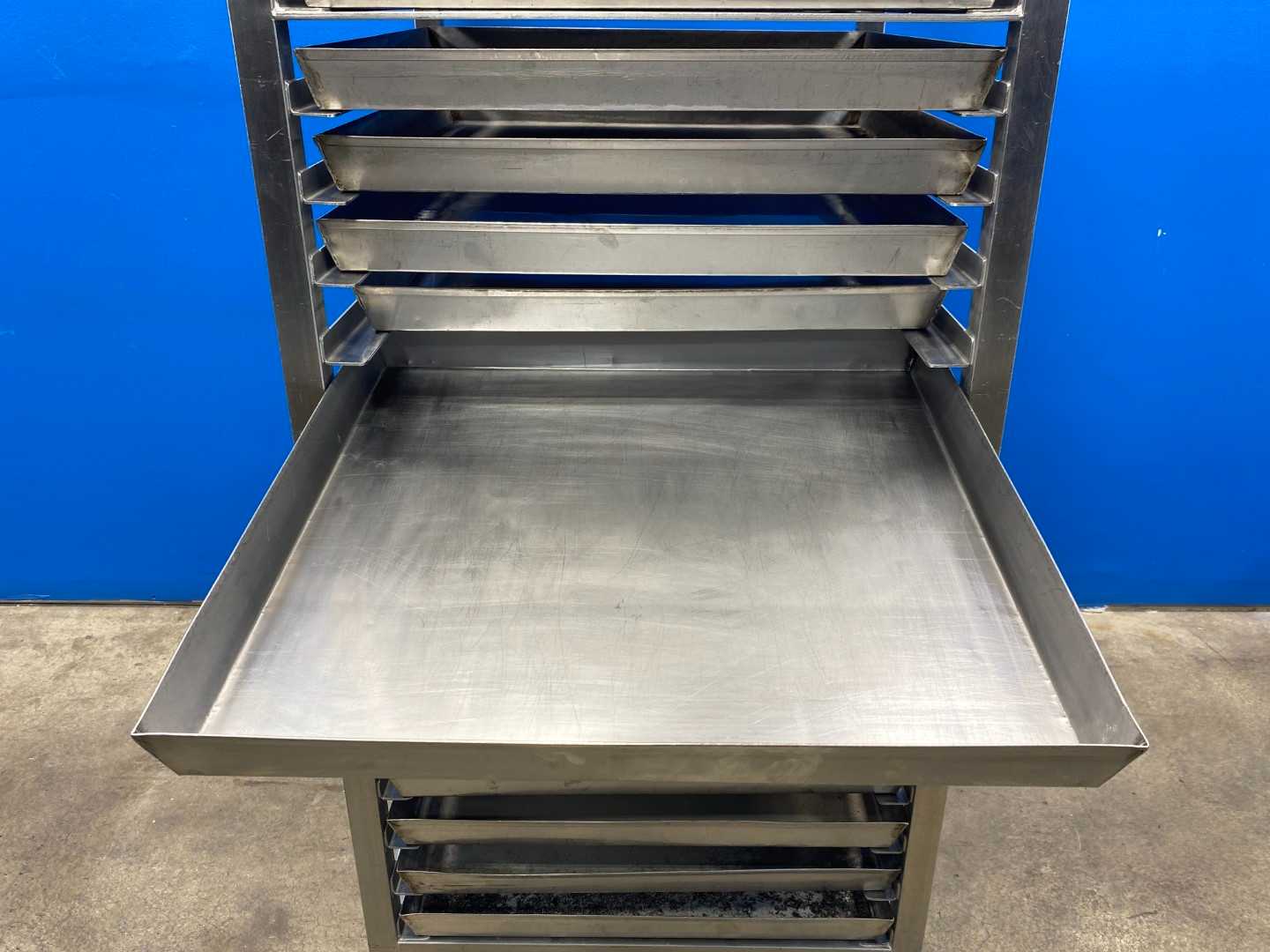 Commercial Restaurant Rack 20 Slots with 25x25x2 Stainless Steel Pans