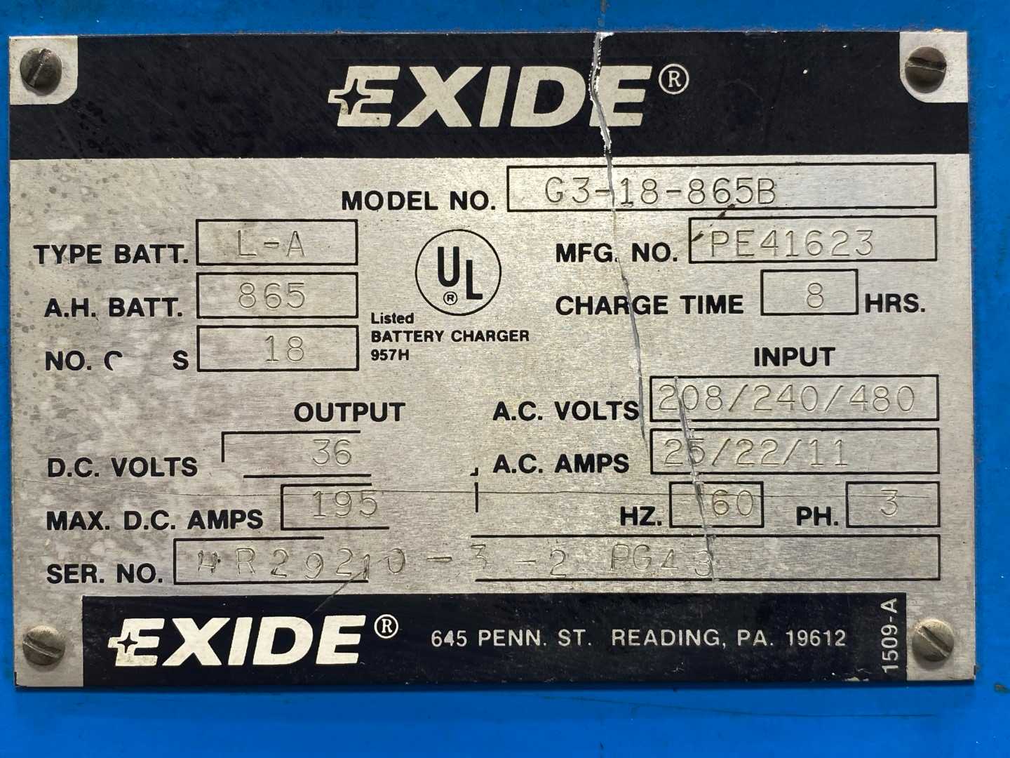 Exide 03-12-865B System 3000