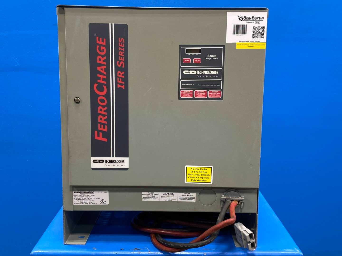 C&D Technologies FerroCharger IFR12CE510 Series  24 Volt Battery Charger