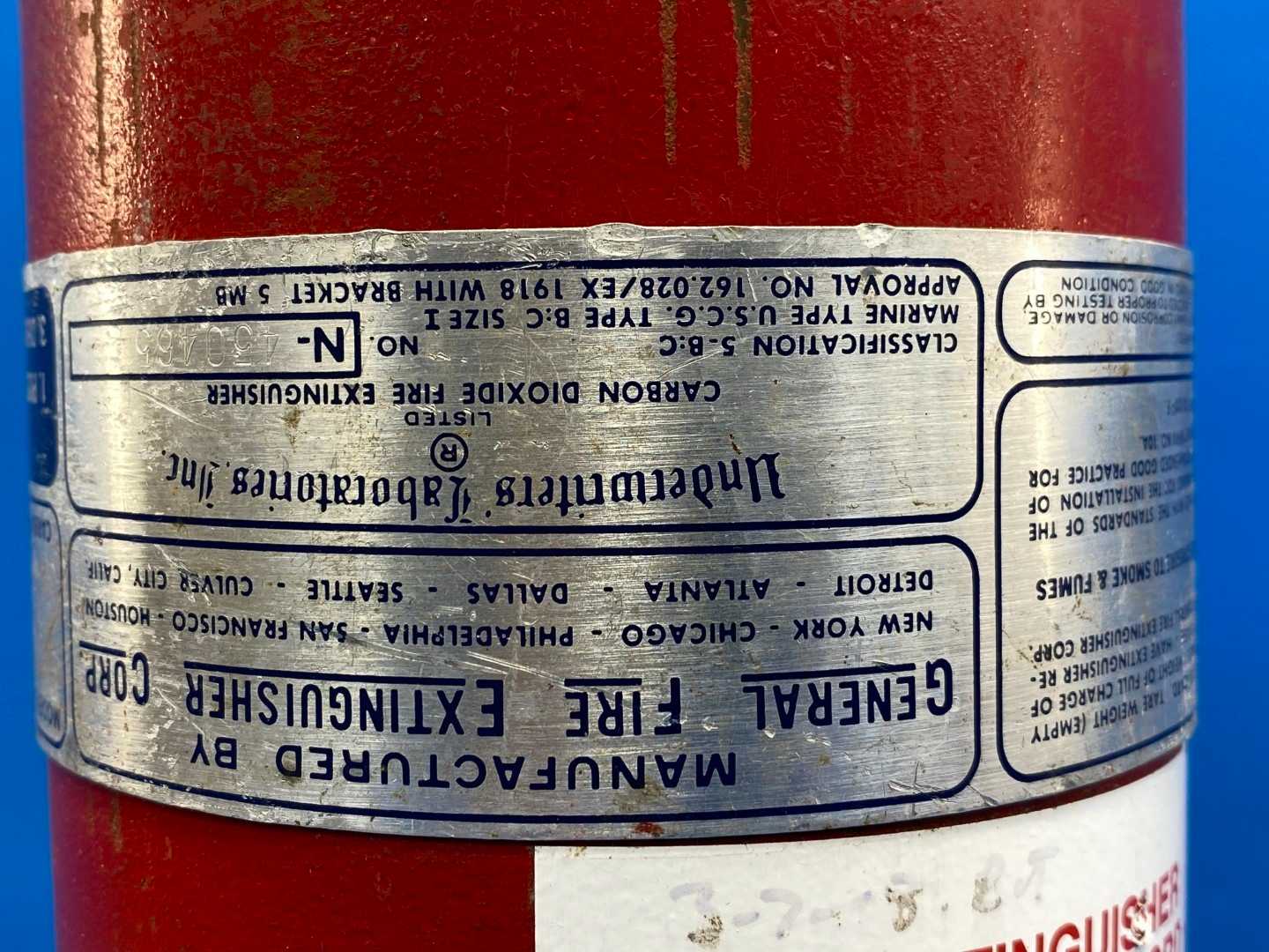 General 5R C 5LB Fire Extinguisher