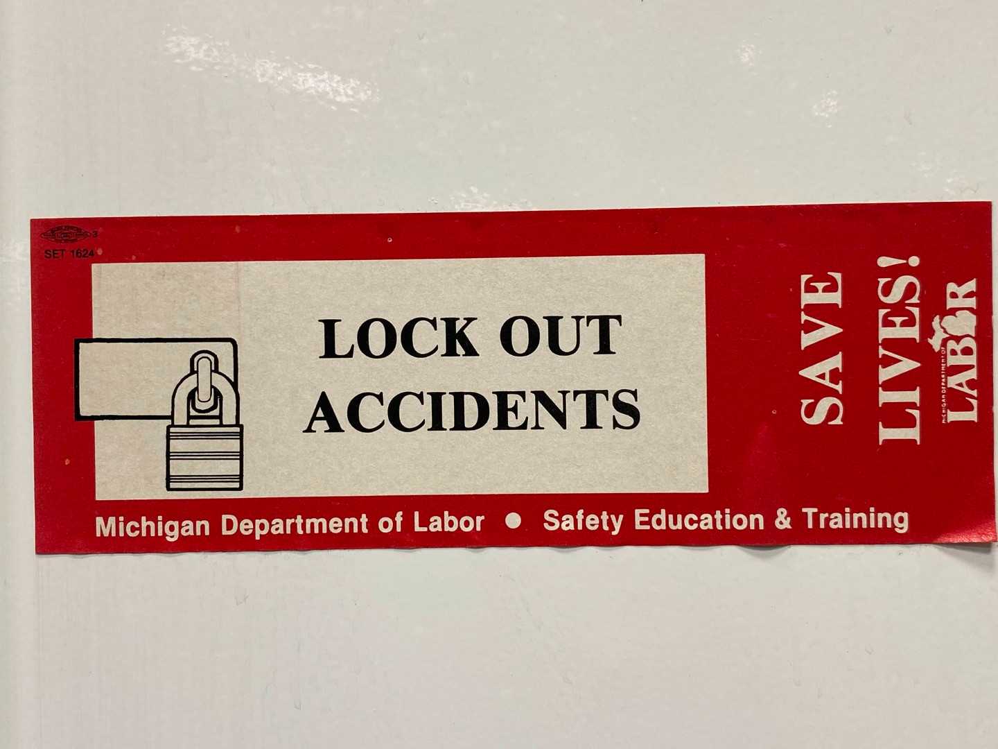 LAB SAFETY SUPPLY LOCKOUT TAGOUT STATION