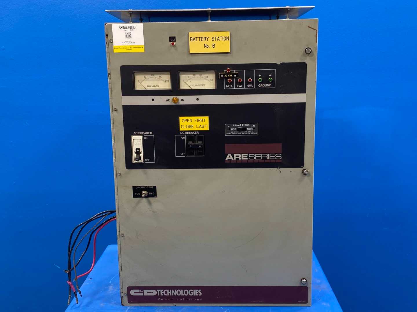 C&D Technologies ARE130AC25F Battery Station - DC132V, 60 Cell, Single Phase