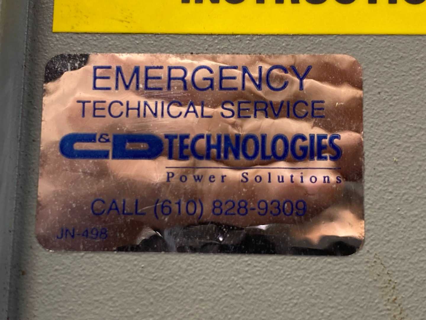 C&D Technologies ARE130AC25F Battery Station - DC132V, 60 Cell, Single Phase