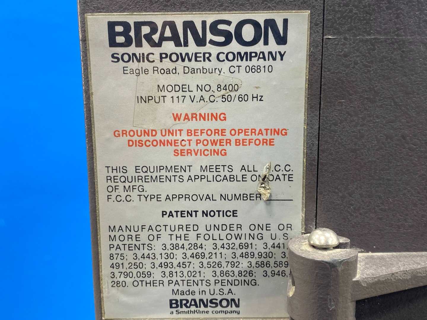 Branson Ultrasonic Welder 8400