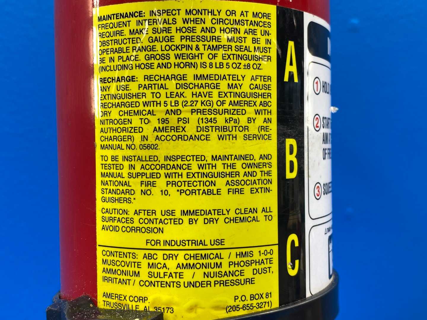 AMEREX A500 ABC 5LB Fire Extinguisher