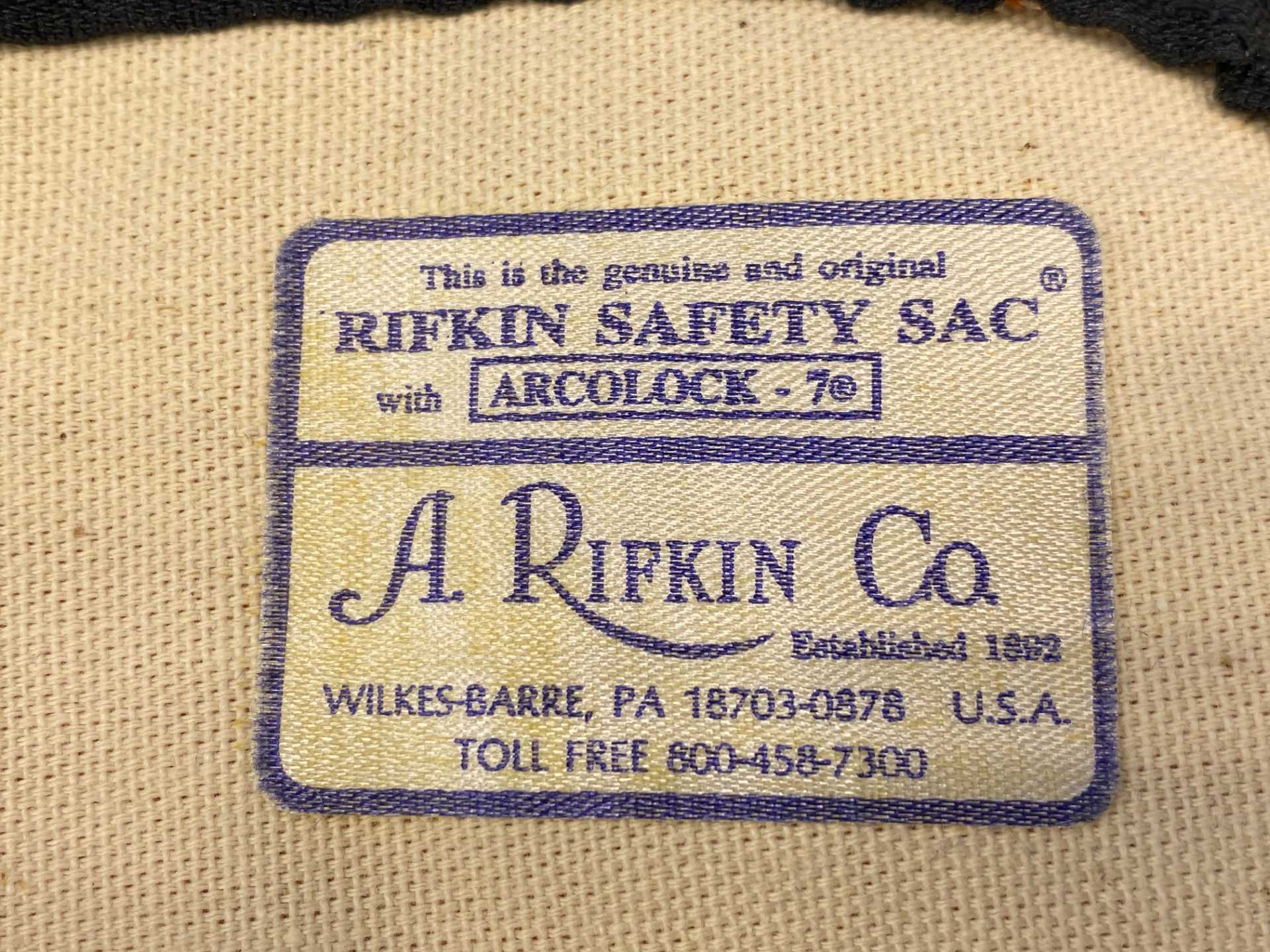 Vintage University of Texas Bank Bag Rifkin Safety w/ Arcolock 9"x11" (Orange)