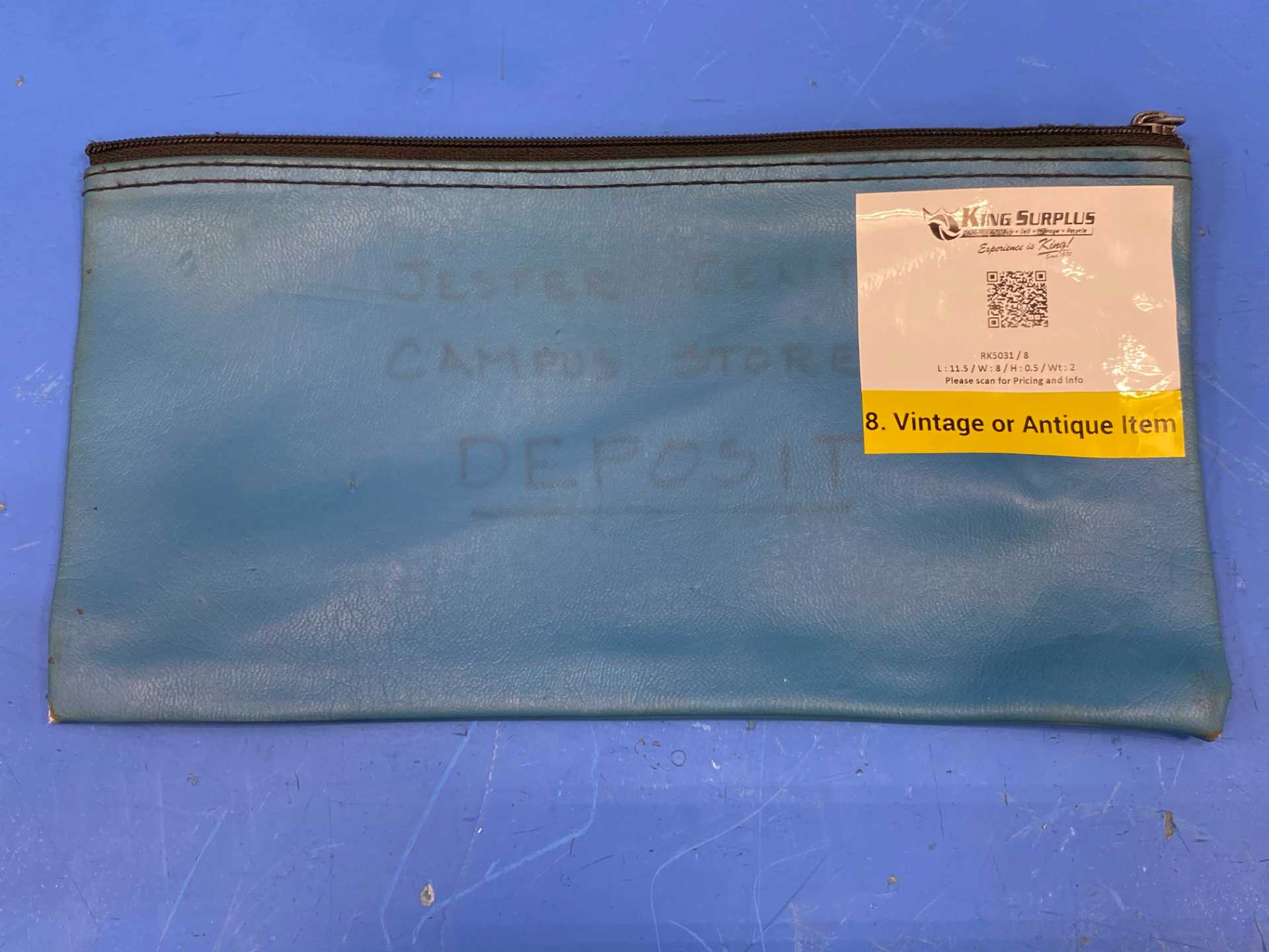 Major Metalfab Co. 6"x11" Vintage Teal Bank Bag 