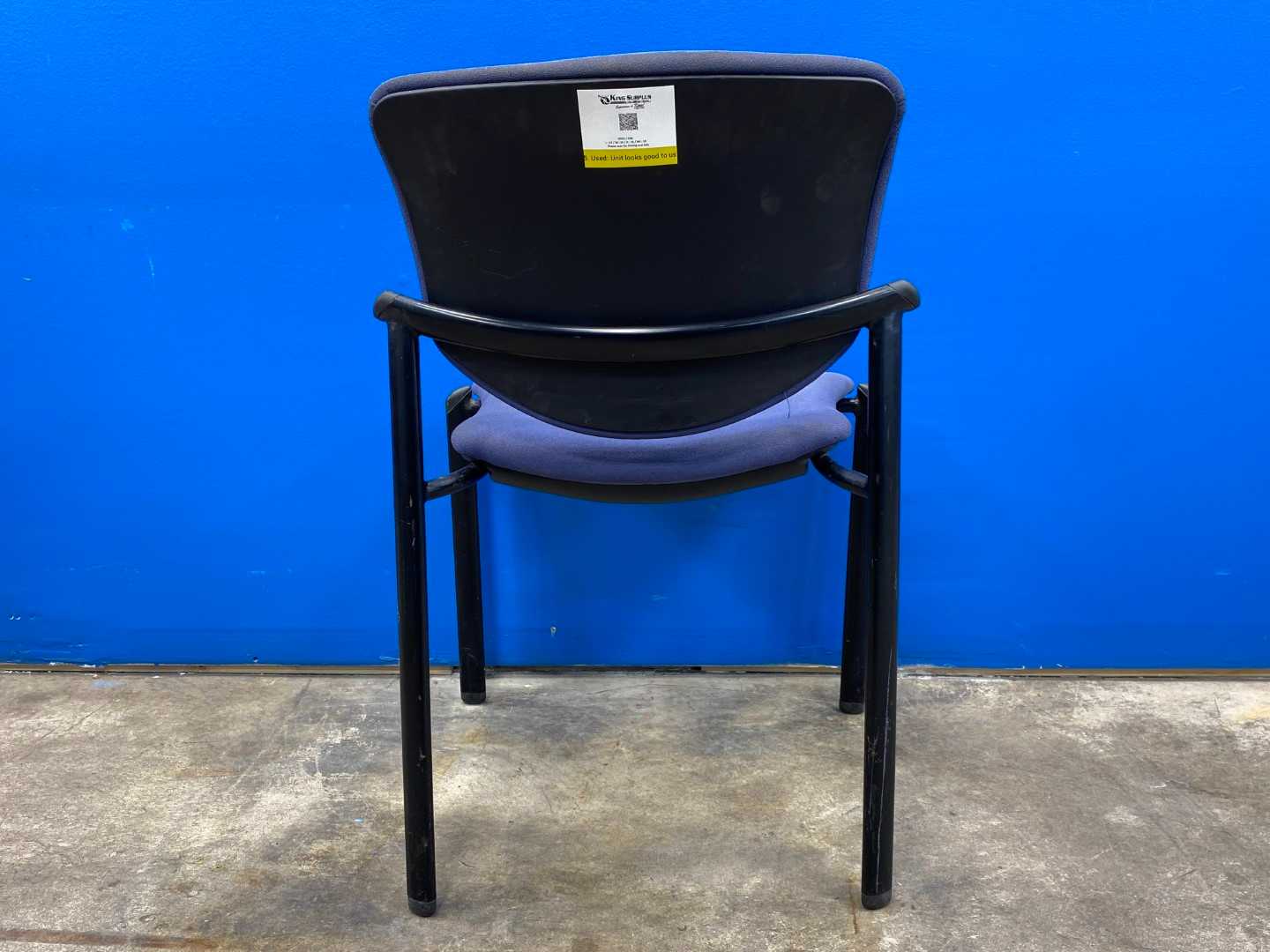 Haworth Used Stack Chair, Blue ASIS STAINS