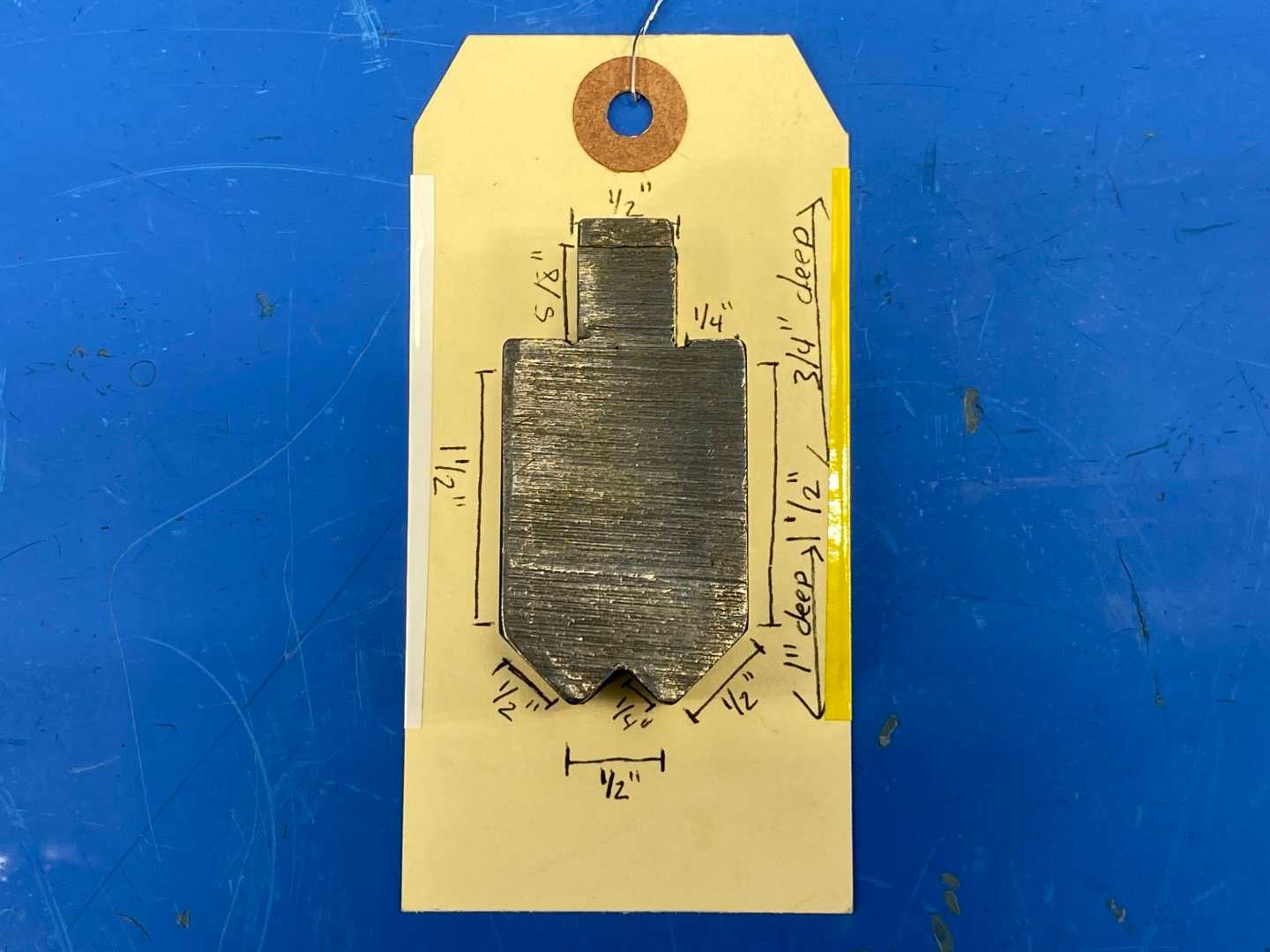 Press Brake Die 2-1/2" x 1-1/4" x 1" 