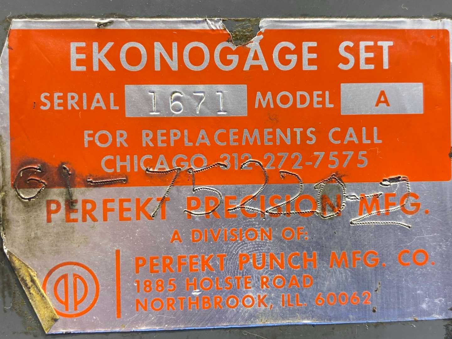 Perfekt Punch Pin / Plug Imperial Gauges Set Model A Precision Missing Pieces