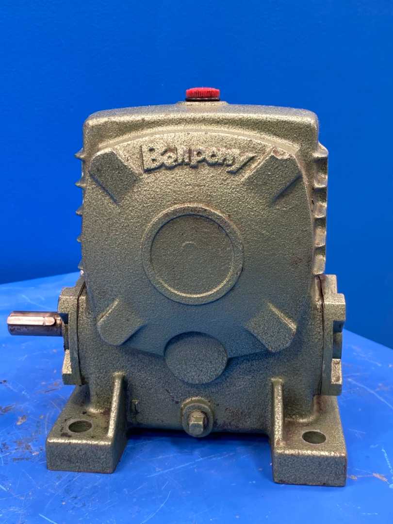 Bellpony Worm Gear Speed Reducer Ratio 1:50 Gray with red cap