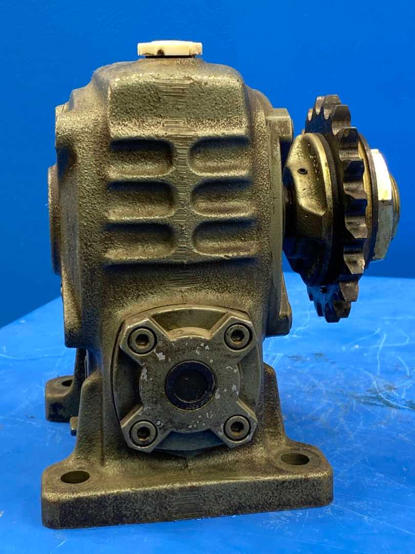 Bellpony Worm Gear Speed Reducer Ratio 1:60 Gray with white cap