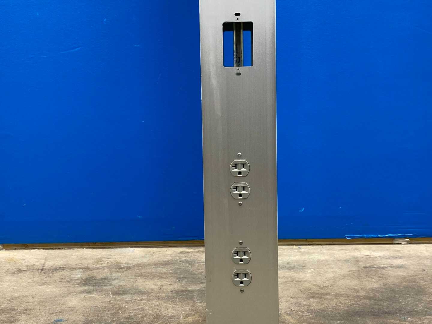 10.5' ALUMINUM Power & Data Distribution Pole Drop Down Cable Race 