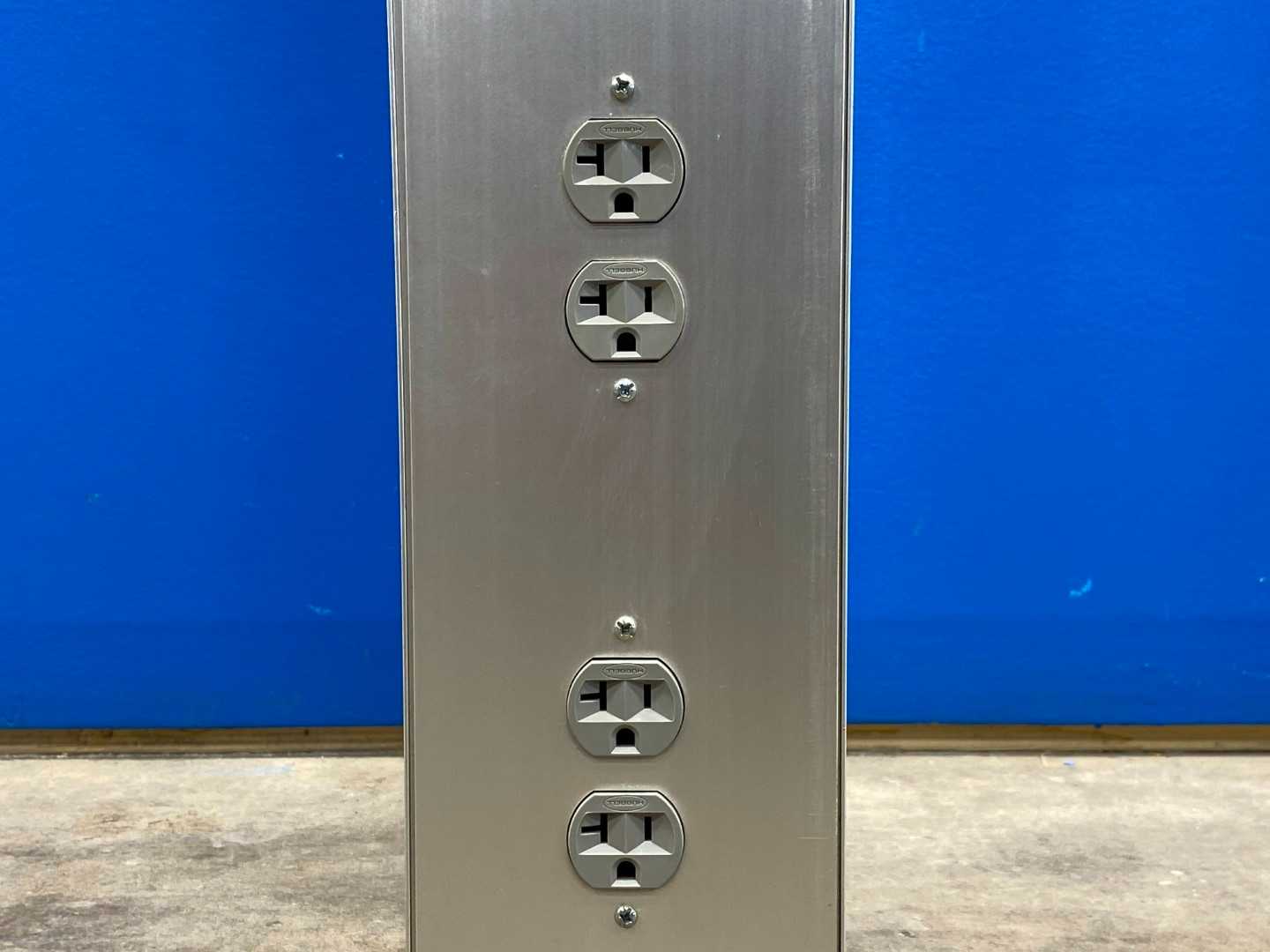 10.5' ALUMINUM Power & Data Distribution Pole Drop Down Cable Race 